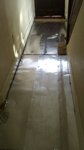 Underfloor heating under construction